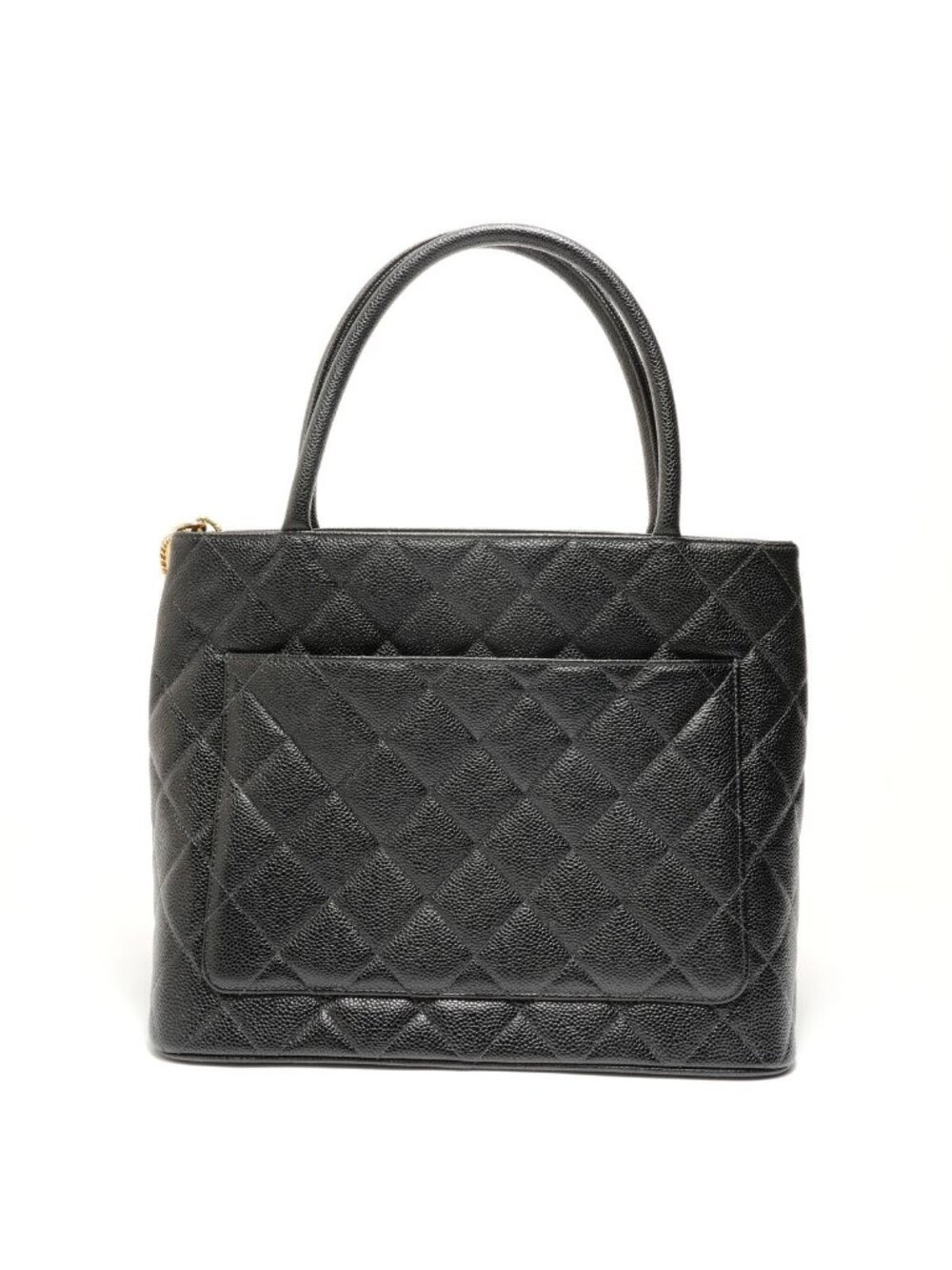 Chanel Tote Caviar Leather Medallion CC Logo - Picture 2 of 10
